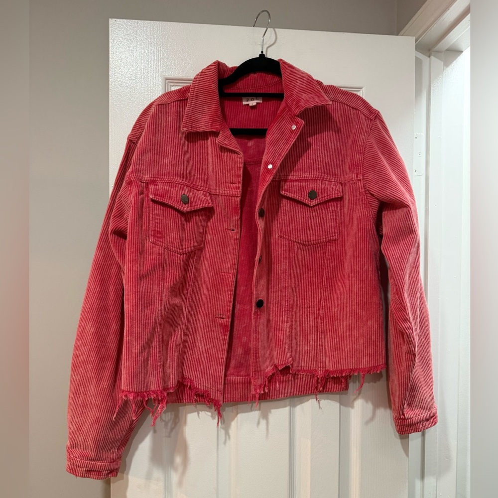 POL worn once like new red corduroy jacket